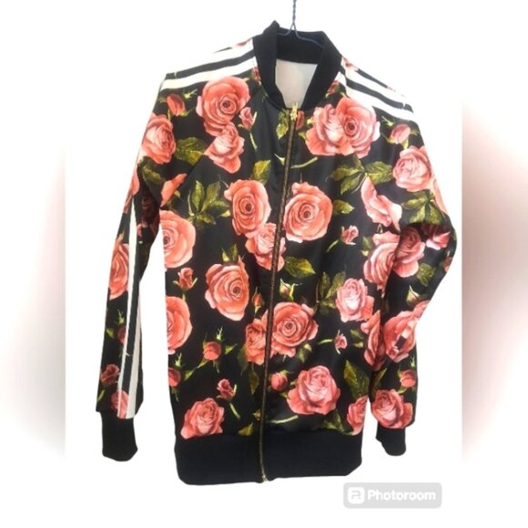 DanceInked Jackets & Blazers - DanceInked - Women's Light Jacket - Roses - Size: M/L